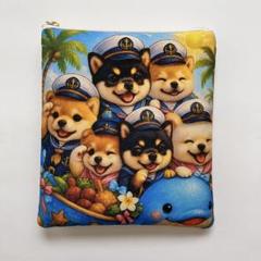 ハンドメイド　柴犬　ポーチ
