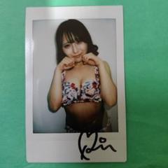 瀬緒凛 直筆サイン入りチェキ あたり コメント付き デコ仕様 青い水着 駿河屋 -【アダルト】<中古>☆瀬緒凛/直筆サイン入り/生チェキ