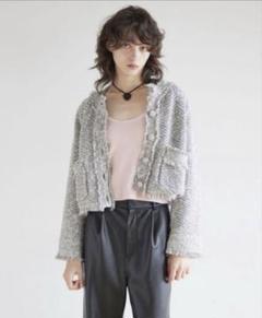 【新品未使用】シールームリン　Shine Tweed Knitジャケット 新品未使用】シールームリン Shine Tweed Knitジャケット