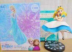 アナと雪の女王 エルサ 不思議の国のアリス プレミアムフィギュア セット