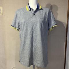 UNIQLO グレー ポロシャツ イエロー ブルー 襟