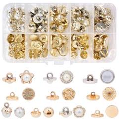 ボタン アクセサリーパーツ 手芸材料 アクセサリーパーツ 10種100個