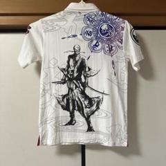 【美品】錦　和柄　半袖ポロシャツ　髑髏　侍　刺繍　廃盤