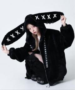 最終値下げ！早い者勝ち！REFREM☆Dカン ロゴテープ ファーコート パーカー 最終値下げ！早い者勝ち！REFREM☆Dカン ロゴテープ ファー