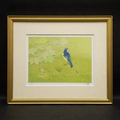 野々内良樹『緑韻』99/120 リトグラフ 絵画 美術 芸術 額装 美術品