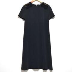 セオリーリュクス 半袖 ワンピース DOUBLE WEFT 肩レース Aライン