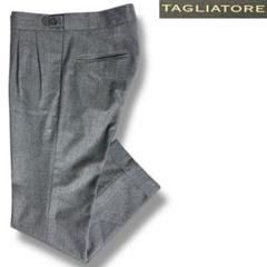 J5038 美品 タリアトーレ P-MANUEL 2プリーツパンツ グレー 44