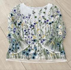 【美品】アナトリエ 花柄 トップス Anatelier フラワー 刺繍 ブラウス 花柄トップス 36 - メルカリ