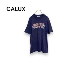 【キャラクス】古着　ヴィンテージ　半袖　Tシャツ　ロゴ　プリント　ネイビー