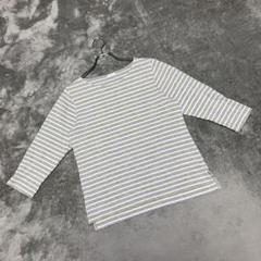 【イトーヨーカ堂】（L）Tシャツ ボーダー カジュアル ボートネック スリット