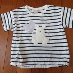 プティマイン うさぎモチーフ トップス 半袖 100