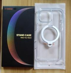 iPhone 16 ProMax ゼンマイ式スタンド MagSafe対応 クリア