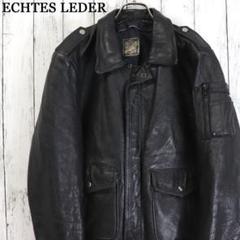 90sユーロ古着　ECHTES LEDER　本革　レザーフライトジャケット　A2
