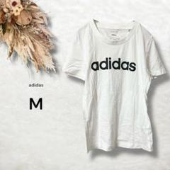 アディダス/Tシャツ/コットン/プリントロゴ/トップス/半袖/M