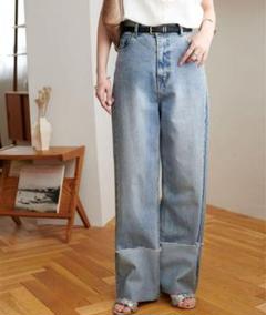 DISCOAT USコットンデニムロールアップパンツ