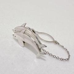 Georg Jensen】ジョージジェンセン ピンブローチ イルカモチーフ