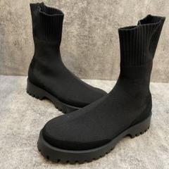✨美品✨エミ EMMI eco ニットブーツ【23】ブラックのサムネイル