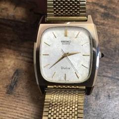 SEIKO Dolce NSAG 5931-5341 メンズ　腕時計 Vintage 1982 Seiko Dolce 5931-5341 Black Gold Tank NSAG