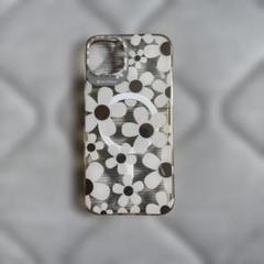 花柄クリアiPhone14Plusケース MagSafe対応