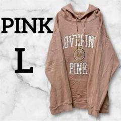 ✨️海外古着✨PINK【L】フード付きパーカー ピンク 裏起毛