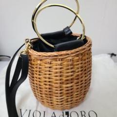 VIOLAd'ORO　ラタン2wayバッグ　ヴィオラドーロ