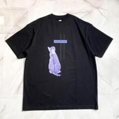 A16647 未使用品 シークエル 24ss キャットプリントTシャツ黒×紫XL