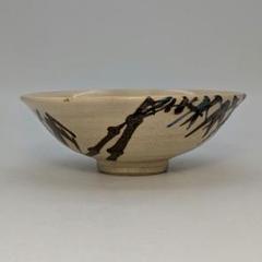 N203茶碗『草土窯福田英明造』『鉄絵茶碗』抹茶碗共箱茶道具