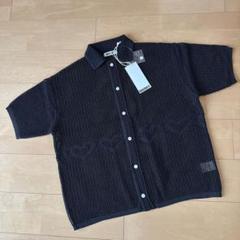 NKNIT メッシュハートニットシャツ　2 ブラック　2025 mesh♡ KNIT T-shirt | NKNIT