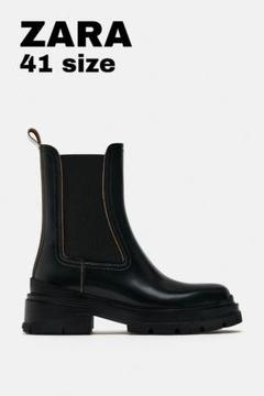 ZARA ザラ　トラックソール　プラットフォーム　アンクルブーツ 脚長効果がすんごいわ。ZARAの「華奢見せブーツ」履くだけで今っ