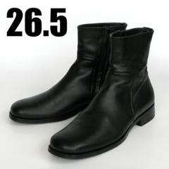 プレミアータ サイドジップ ブーツ　約 26cm ブラック レザー プレミアータ サイドジップブーツ UK8 26.5cm 相当 ブラック レザー
