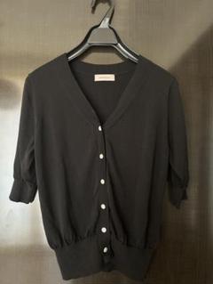 BEAMS LIGHTS 黒 半袖カーディガン