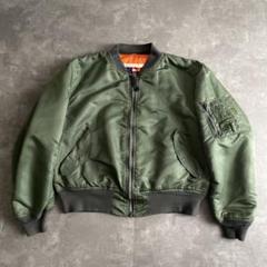 90s ALPHA MA-1 ブラッドチット USA製 XL セージグリーン