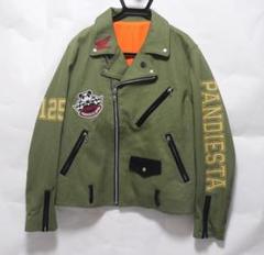 パンディエスタ×HONDA新品メンズライダースジャケット刺繍サンプルL程度 パンディエスタ×HONDA新品メンズライダースジャケット刺繍