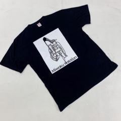United Athle プリントTシャツ 黒 半袖 クルーネック コットン