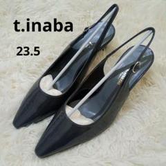 新品　t.inaba 靴　グレー　23.5 ミュール