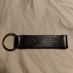 SMYTHSON ブラック レザー キーリング