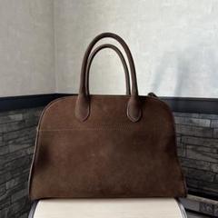 THE ROW Soft Margaux 15 スエード モカ ハンドバッグ - メルカリ