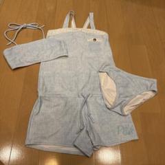 水着セット 100cm 水色 デニム風