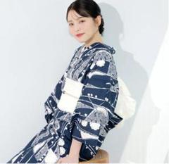 ◆上品おとな浴衣◆涼し菊蒼碧紺の描画花古典浴衣◆大正ロマン新品 和装 ◇上品おとな浴衣◇涼し菊蒼碧紺の描画花古典浴衣◇大正ロマン