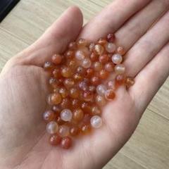 【在庫処分】カーネリアン 6mm 75個　ハンドメイド　天然石　ブレスレット