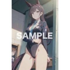 【高画質】AI美女 美少女 水着 アニメ A4ポスター