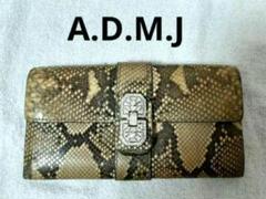 【極美品】ADMJ パイソン レザー　財布 2025年最新】ADMJ 財布 パイソンの人気アイテム - メルカリ