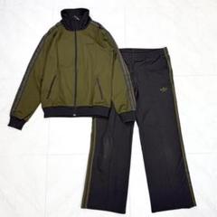 アディダス ジャージ セットアップ カーキ オリーブトレフォイル S-M