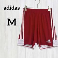 美品✨adidas ハーフパンツ【M】レッド スポーツ ウェア 古着 赤色