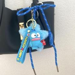 ハンギョドン　じゃらじゃらキーホルダー　キーリング　サンリオ　バッグチャーム　青
