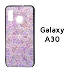 Galaxy A30 カバー ピンク パープル スピログラフ