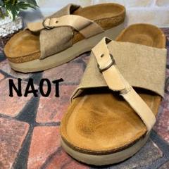 NAOT ナオト 24.5 レディース サンダル 厚底 ナチュラル ベージュ