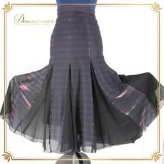 人気のクリスマスアイテムがいっぱい！ 美品 日本製社交ダンス衣装】スカート レッスン Sanline 黒 赤 社交ダンス