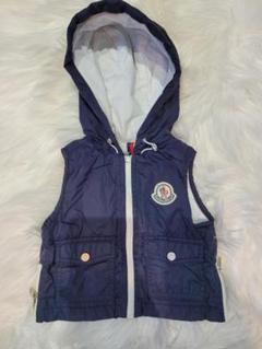 新品・未使用　モンクレール　ベビー服　ネイビー　ブランドロゴ入り　フード付き MONCLER モンクレール アンファン パーカー ジップ フーディー