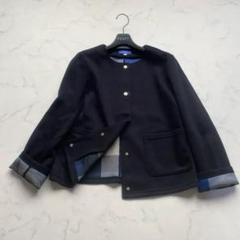 ブルーレーベルクレストブリッジ✨タグ付新品未使用ノーカラージャケット サイズ38 2025年最新】BLUE LABEL CRESTBRIDGE ノーカラージャケットの